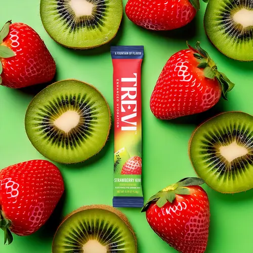 Trevi Sugar Free Strawberry Kiwi Electrolyte Drink Mix – 28 Stick Packs | 0g Sugar, Non-GMO, 7 Vitamins & Minerals, 6 Electrolytes, Energy Hydration Drink Mix, Made in USA