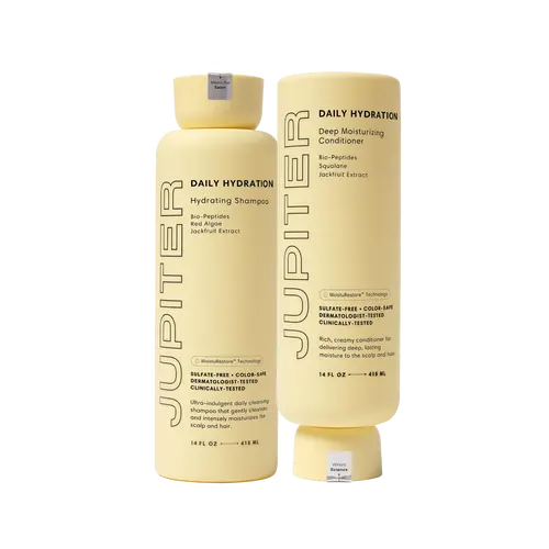 Jupiter Moisture Boost Duo with Hydrating Shampoo and Deep Moisturizing Conditioner for Dry Scalp, Flakes, and Tightness