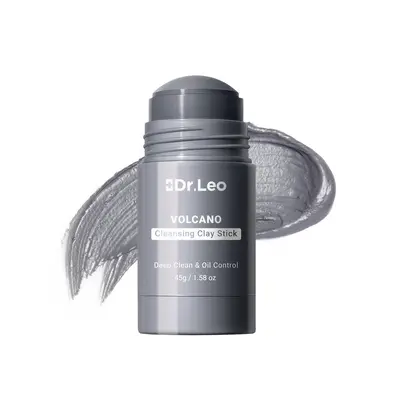 Dr.Leo Charcoal Clay Mask Stick - 45g, No Mess & No Dirty Fingers, Deep Pore Cleansing, Blackhead Removal, Oil Control, Detox, Hydrating, Gentle for Sensitive Skin #DealsForYouDays