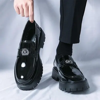 Ubetif Men's Nice Shoes - Summer Fashionable Casual PU Leather Tassel Slip-On Loafers, Simple Elegant Plain Round Toe Business Flats for Daily Wear, Spring Gift Black Footwear. loafers men