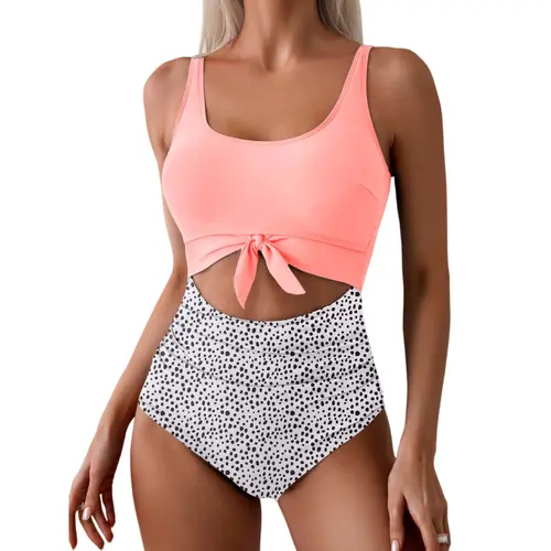 Eomenie Women's One Piece Swimsuit Tummy Control Slimming Bathing Suit Cutout Tie Knot Swimwear Beachwear Swimsuits Onepieceswimsuit #Deals For You Days