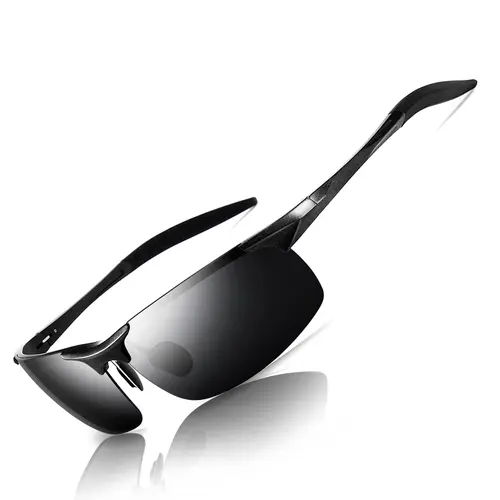 SUNGAIT Sport Al-Mg Metal Frame Men's Sunglasses, Polarized UV400 Lenses, Lightweight for Fishing and Driving, Outdoor Sports Eyewear, Tac, Male Fit, Polarized Lens, 135Mm Temples, Driving/Fishing