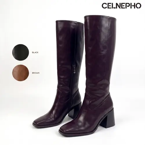 CELNEPHO Womens Tall Boots Square Toe Knee High Boot Side Zipper Closure Chunky Block Heel Vintage Campus Booties Easy Pull on Fall Fashion Boot Everyday Wear Party Outdoor Concert Wedding Nightclub Work Casual Dressy Shoes