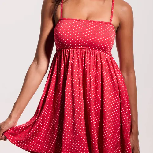 klassy Solid Babydoll Mini Dress - Soft Fabric, Minimalist Style, Pockets, Adjustable Straps, Casual Womenswear