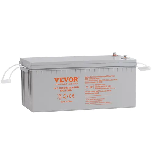 【Summerfinds】VEVOR 12V 200AH AGM Marine Rechargeable Replacement Batteries - 1400A High Power Output, Low Self-Discharge, UL-Compliant Car Battery Repair Tool Accessory for Off-Grid Use, Outdoor Emergency Backup, Emergency Supply