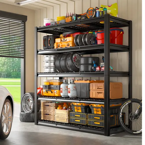 Raybee Heavy Duty Garage Shelves 5&4 Tier All Metal Wire Shelving Unit Height Adjustable Versatile Utility Shelf Rack for Warehouse Pantry Storage Store Organizer #TikTokShopBackToSchool