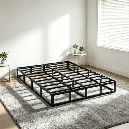 Edenza-Box Spring King, 9 Inchs High Metal Twin Full Queen King Size Box Spring Only, Heavy Duty Mattress Foundation with Fabric Cover, Easy Assembly, Quiet Noise Free, Non Slip, Queen Size Furniture Bedframe Bedroom Design Modern Home Interior