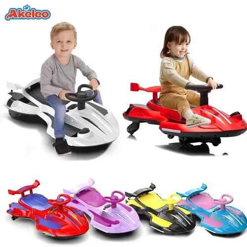 Akeleo 12V Electric Pedal Wiggle Car - 2-in-1 Kids Ride-On Toy for Ages 3+, Anti-Rollover, Flashing Wheels, 4 MPH Speed, Exhaust Mist, Bluetooth, Balance Play, Cool Gift for Kids，Parent-child time,Multiple choices ，Favorable for growth, Full of fun, Kids
