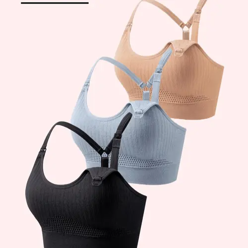Maternity Solid Color Breathable Removable Chest Pad Wireless Nursing Bra, Soft Supportive Maternity Bra, Maternity Lingerie for All Seasons, Pregnancy Maternity Bra, Pregnancy Underwear