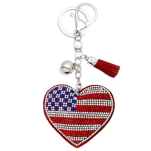 Gold Blush Seasonal Bling Bag Charm with Keychain, Fashion Accessory for Keys, Purse, Backpack decor keychain bag