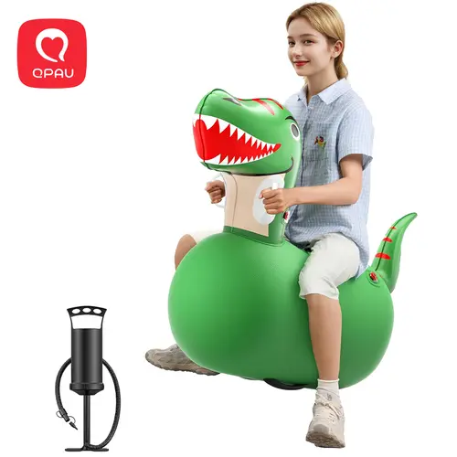QPAU 1/2 PCS Bouncy Animal Hopper Toys - Large for 5+, Inflatable Ride-On Jumping Bouncer with Hand Pump, Heavy Duty Giant Bouncy Pal, 220lbs Load Capacity, Indoor & Outdoor Energy Release Toy for Kids Adults, tiktokshopbacktoschool, Halloween