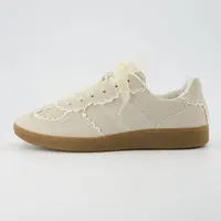 Cushionaire Women’s Belinda Lace Detail Fashion Sneakers | Elegant Ribbon Lace Up Trainer Footwear | Lightweight Breathable Walking Shoes for Casual Outdoor Days | Soft Memory Foam Casual Walking Trainer Design