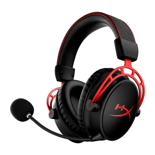 HyperX Cloud Alpha Wireless Gaming Headset - Over Ear Headset for Gaming with Aluminum Build, Dual Chamber Audio, Detachable Noise Mic, Esports PC Accessories