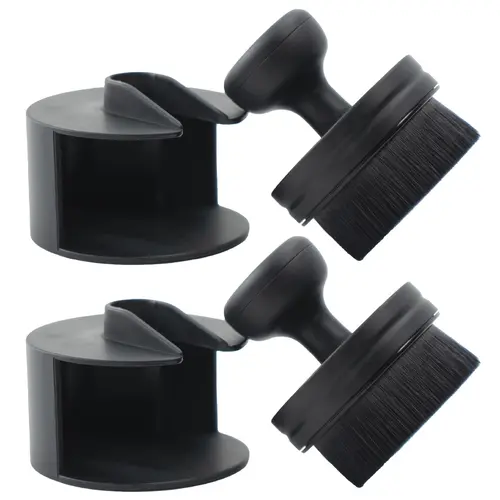 VIKING Tire Shine Applicator Brushes, Automotive Tire Dressing Applicator Brush, Storage Stand Included for Tire Detailing and Car Wash Kit, Black, 2.3 Inch Diameter, 2 Pack
