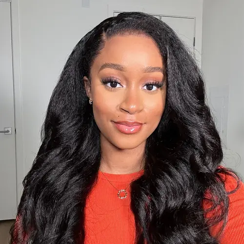 [3 In 1 Half Wig] OQ HAIR Kinky Straight Half Wig Yaki Straight Wavy Easy Wear Go Wig No Glue With Drawstring Invisible Hairline Butterfly Cut Human Hair Glueless Wigs #SummerVibes