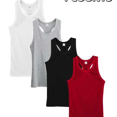 Men's Solid Ribbed Sports Tank Top, Sporty Tank Top, Breathable Quick Drying Dry Fit Sleeveless Sports Top, Sport Activewear for Gym Workout, Fitness Wear, Men's Sportswear for All Seasons