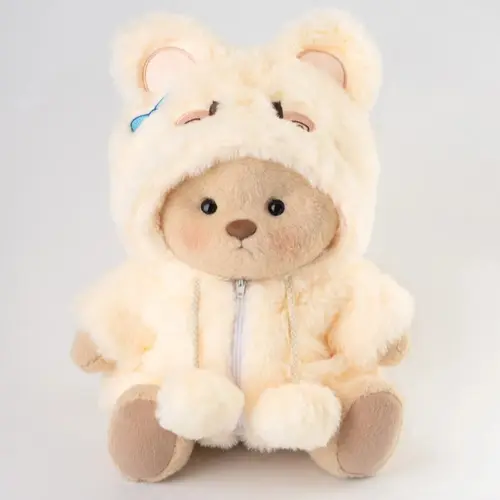 Getahug Super Soft Fluffy Jointed Bunny Bear - Handmade Kawaii Collectible Stuffed Animal, Cute and Cuddly Hug Me Companion, Cuddly Doll Gift for 6-8 Years, Care Tip: Light Brushing, Hand Wash Only, 30-Day Hassle-Free Returns and Exchanges