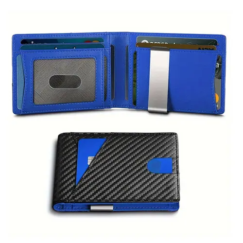 Father's Day Gifts, Men's Minimalist Carbon Fiber CardHolder, RFlD Blocking Card Holder, Slim Wallet, Slim Card Storage, Cards Holder, CompactDesign Card Protector for Daily & Travel Use, Rfid Card Slots, Ideal Gift