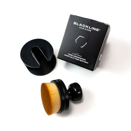 BLACKLINE Tire Applicator Brush - Soft Bristle Auto Detailing Tool for Even Spread, Mess-Free Tire Shine, Trim Application, Cleaner Results, Daily Maintenance, Car Detailing Products