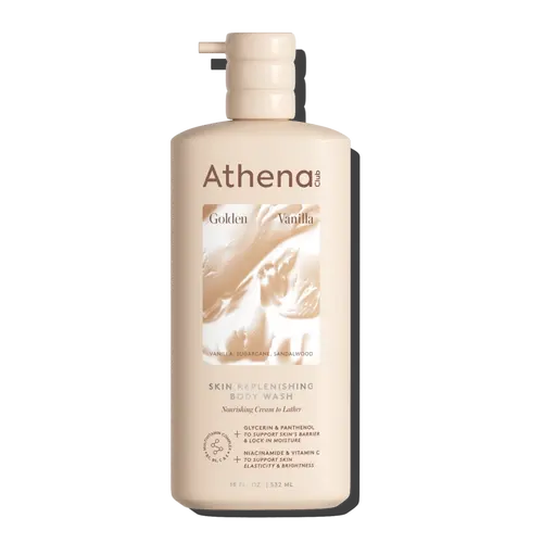 Golden Vanilla | Athena Club Skin Replenishing Body Wash | Nourishing Wash with Shea Butter & Avocado Oil for Sensitive Dry Skin
