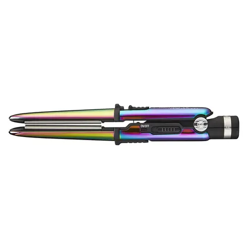 BaBylissPRO Lightweight Durable Nano Titanium Hair Straightening Iron, Mini Iridescent Prima2000 Stainless Steel Model BNTBRB2000UC, Compact Styling Tool with Color-Shifting Finish