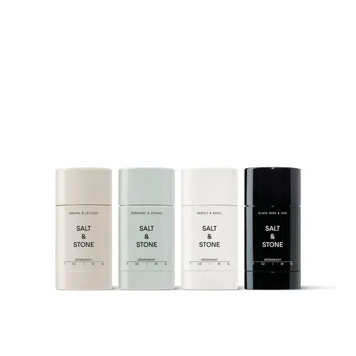Salt & Stone Mini Deodorant Discovery Set - Extra Strength Aluminum-Free Deodorant with Seaweed Extracts Prebiotics & Niacinamide for 48 Hour Protection