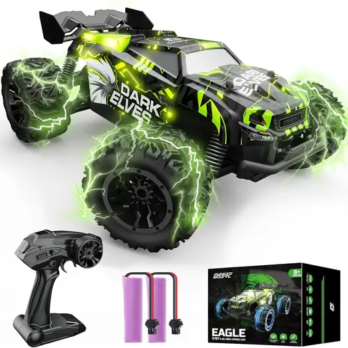 DEERC 1:20 Remote Control Monster Truck, All-Terrain 2.4GHz RC Crawlers, Off-Road Toy with 2 Batteries for 40 Min Playtime