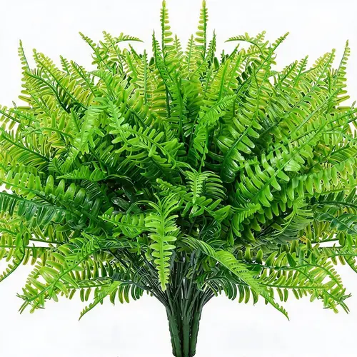 Artificial Boston Fern Plant, 22 Pcs/Set Fake Plastic Plants Faux Decorative Plants for Home, Wedding and Balcony, Home Decor Supplies, Decoration Items and Garden Decorations, Artificial Ferns