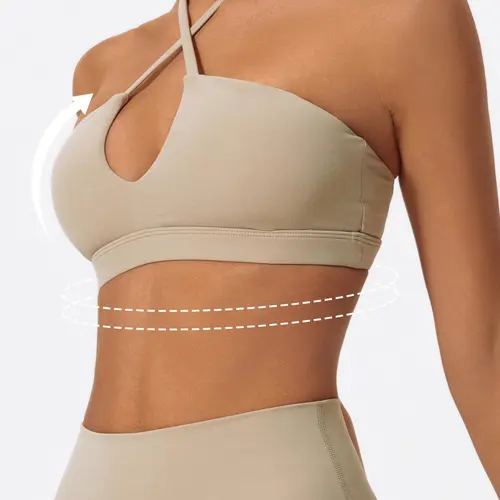 Women's Solid Color Criss Cross Athletic Fitted Sports Bra Exercise Bra, High Stretch Breathable Comfortable Quick-Dry Adjustable Spaghetti Strap Backless Wireless Bra, Ladies Sportswear for Indoor and Outdoor Wear, Adjustable Sports Bras, Workout Bras
