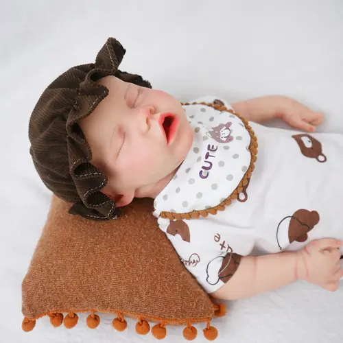 FunCuddle NO.4 doll, 17.52-inch baby girl doll, all silicone doll, reborn doll, baby like skin, realistic appearance, suitable for companionship and role-playing toy dolls, exquisite packaging, Cuddly Doll Gift, Lifelike Newborn Reborn