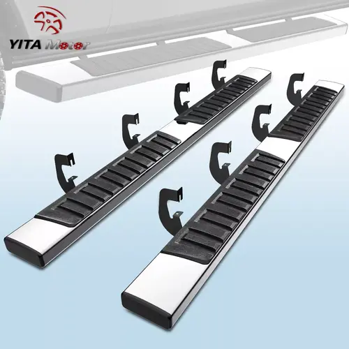 YITAMOTOR 6 inches Running Boards for 2007-2018 Silverado/GMC Sierra 1500 & 2500HD 3500HD Crew Cab, 2019 Silverado/Sierra 2500HD 3500HD