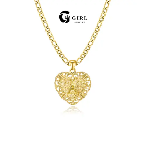 GGIRL 18K Gold Plated Heart initial letter necklace Fashion and simplicity Men and women Jewelry Fashion Jewelry Gift for Holiday Haul Christmas Birthdays Anniversaries