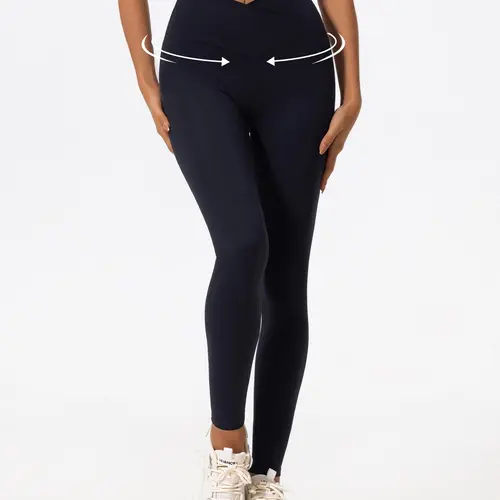 Women's Solid Color High Waist Sports Leggings, High Waist Activewear, Women Workout Clothes, High Stretch Casual Comfortable Breathable Tummy Control Butt Lifting Yoga Leggings, Ladies Sportswear for Indoor Outdoor Wear