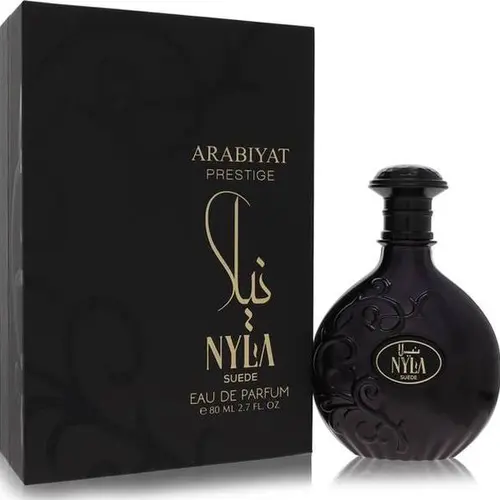 Arabiyat Prestige Nyla Suede Eau De Parfum (EDP) - 2.7 fl oz Unisex Fragrance, Floral-Aromatic Woody Amber Scent, Vanilla, Musk Notes, Woody Sweet Liquid, Highly Scented Beauty & Personal Care Item by My Perfume Factory Llc, Youth, Bottle, Powder, Aromati