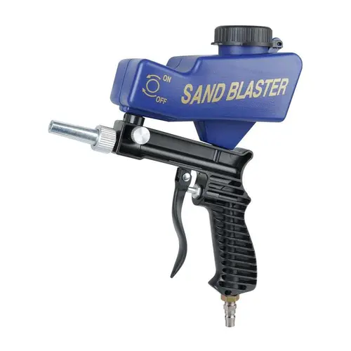 Gravity Feed Steady Sand Blaster Set, Heavy-Duty Pneumatic Rust Removal Tool, Pro Car Body Repair & Metal Restoration Device with Sandblasting Accessories