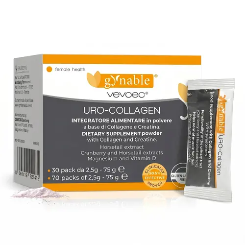 Gynable Uro Collagen Dietary Powder Sachet - 50mg Magnesium, Sugar-Free Cranberry-Infused, Purity Tested Women's Supplement for Postpartum Pelvic Floor Strength - Bladder Control, UTI Defense, No Pills to Swallow, 30-Day Supply, Menopause