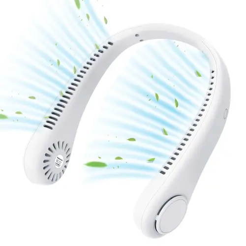 Portable Neck Fan, Hands Free Bladeless Fan, 3 Speeds, Battery Operated Wearable Cooling Personal Fan, USB Rechargeable Fan for Outdoor Indoor, Portable Cordless Fan, Birthday Gifts for Men Women Mom Dad #GLOBAL PICKS