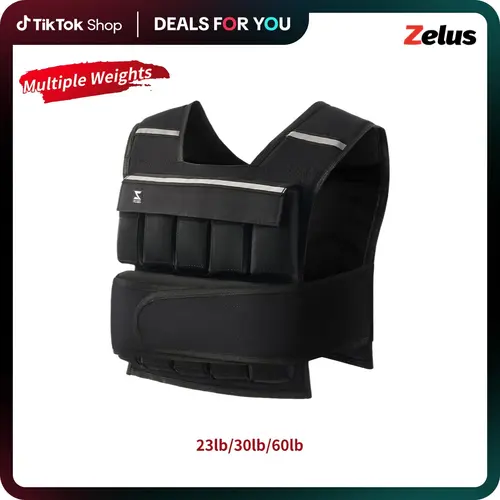 【BackToSchool】ZELUS 23lb/30lb/60lb Weighted Vests with Adjustable Weights,Rucking Vest for Men, Women, Workout, Running, Strength Training, Rucking, Jogging,Bone Health, Core&Posture Boost|#