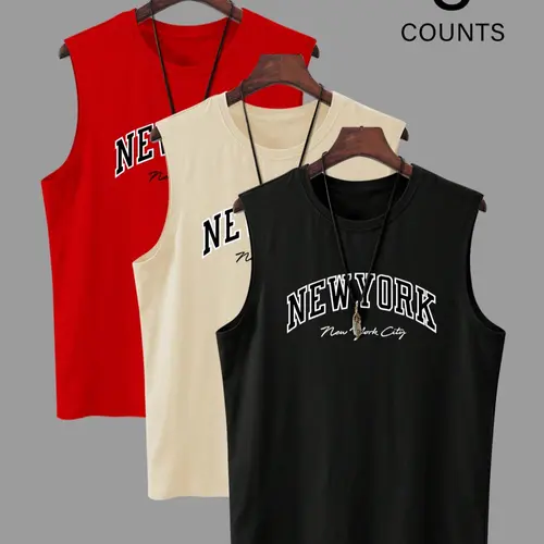 Men's Letter Print Tank Top, Quick Drying Breathable Sleeveless Vest, Casual Lightweight Sporty Top for Gym Workout Running, Men's Clothes for Summer, Casual Sports Top, Fitted Sportswear