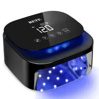 BETE Cordless UV Nail Lamp 60W – Fast Curing LED Dryer, Smart Sensor, 4 Timers, 30 Beads, Removable Magnetic Base + Mirrored Ambience Light for Gel Polish, Nail Art Tools, Manicure Salon Accessories