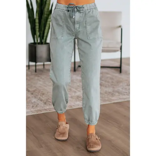 Drea Mica Joggers - Dusty Sage