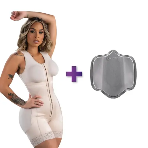 SNATCHED BODY BBL & Lipo Stage 2 Faja Post-Op Shapewear with Bra & Ab Board Max for Post-Surgery Recovery and Hourglass Fit