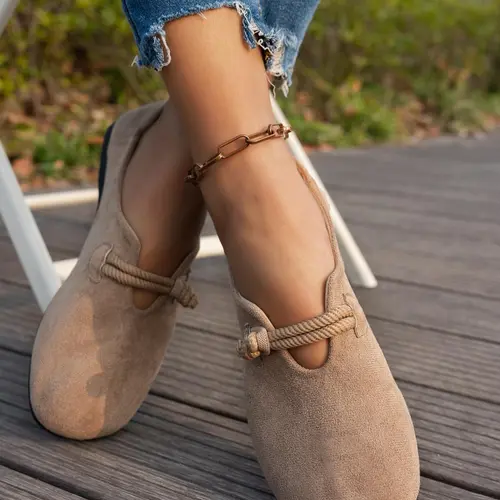 Women's Solid Color Flats, Casual Trendy Flat, Casual Comfortable Flat Shoes for Daily Wear, Lightweight Breathable Shoes for Women & Girls, Slip On Shoes, fashionable flats, Lightweight Flats Footwear, Ballet Flats