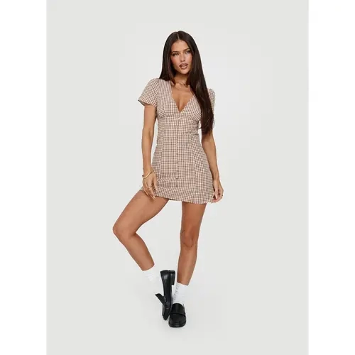Loveliness Romper Brown Check