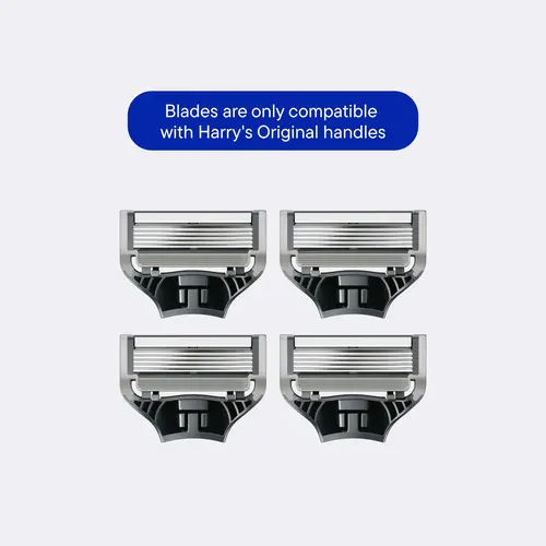 Harry's Blade Refills - 5 Sharp Blades, Lubricating Strip, Precision Trimmer Smooth Steel