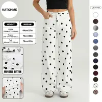 Katch Me Chic Women's High Waist Multi-Pocket Wide Leg Jeans, Classy Wrinkle-Resistant Durable Denim Pants, Multi-Pocket Stretchy Soft Trousers, Four Seasons Daily Outfits #TikTokMadeMeBuyIt #DenimJeans #WideLegPants