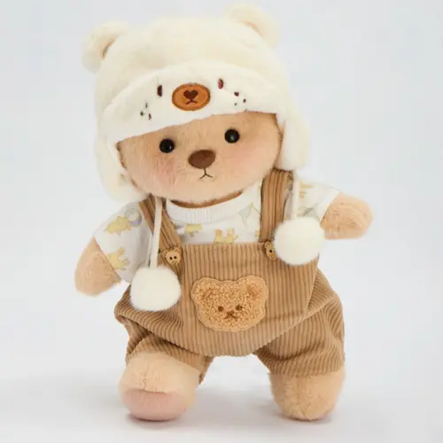 Getahug 12-Inch Dress Up Teddy Bear Stuffed Doll - Soft Cuddly Plushie, Kawaii Kids Toy, Summervibes, Interchangeable Dino/Bee/Elephant Outfits & Cozy Hoodie, Cute Girly Collectible, Cute and Cuddly Hug Me Gift, Soft Cuddly Gift, Stuffed Dolls, Plushies