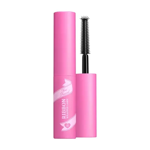 Too Faced Travel Size Ribbon Wrapped Lash Mascara - Volumizing, Lengthening, 24 Hour Tubing Mascara Makeup