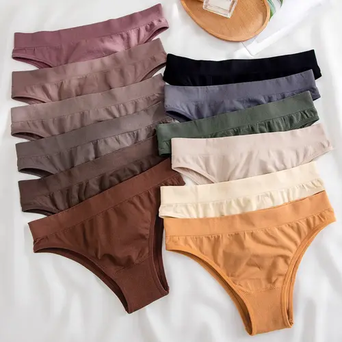 Women's Solid Color Panty, Soft Comfy Breathable Knicker for Daily Wear, Underwear for All Seasons, Soft Breathable Panties, Soft Fit Panty, Fitted Underwear