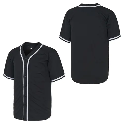 Unisex Quick-Dry Lightweight Baseball Jersey - Breathable Short-Sleeve Slightly Stretch Button-Up Tops for Gym Workouts, Game Day Gifts
